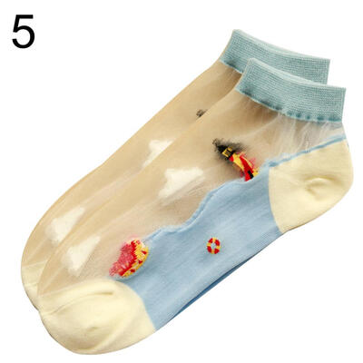 

Summer Women Marine Series Ultra Thin Transparent Low Cut Short Ankle Socks