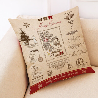 

Tailored Christmas Home Decor Cushion Cover Graffi Style Throw Pillowcase Pillow Covers