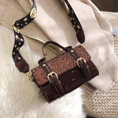 

Qiao Bani 2019 new new Korean chic fashion stars hit color ribbons bills shoulder diagonal tide handbags