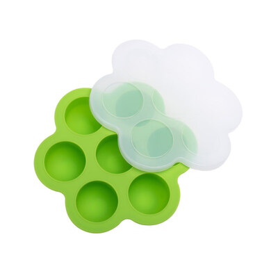 

7 Grids Summer DIY Ice Ball Silicone Mold Baby Food Freezer Tray Box with Lid