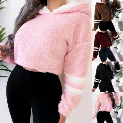 

Winter Women&39s Pure Color Long Sleeve Hooded Tops Sweatshirt Hoodies