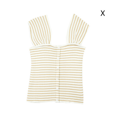 

New Sweet Fashion Tops Women Design Camisole gothic Knit Striped tops women Camisole Ladies Short women Camisole