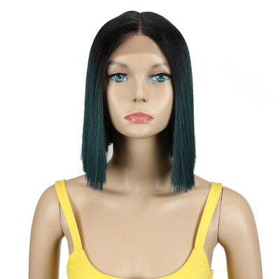 

Noble Hair Lace Wig 10 Inch 1B Color Short Straight Wigs Synthetic Wigs Hair Lace Front ombre blonde Wig