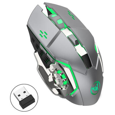

HXSJ M70GY 24G Wireless 6 Keys 2400DPI USB Rechargeable Light Gaming Mouse