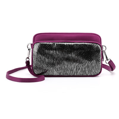 

Multi-layer one-shoulder inclined bag Korean version nylon Oxford fabric waterproof 100-band sequined lady bag portable bag