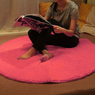 

Toponeto Non-slip Absorbing Durable Chenille Floor Mat Kitchen Bathroom Round 60x60CM