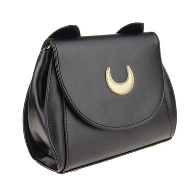 

Fashion Women Cat Shape Moon Pattern Flap Faux Leather Crossbody Shoulder Bag