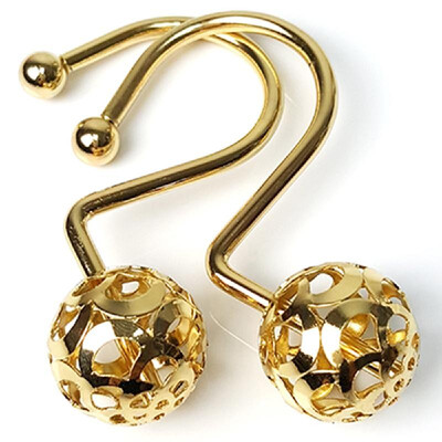 

Shower Curtain Hooks Decorative Bath Curtains Hooks Rings Rustproof Metal Bathroom Curtains Hooks for Shower Rods