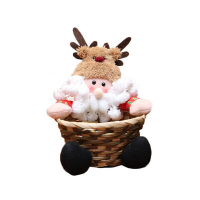 

Toponeto Christmas Candy Storage Basket Decoration Santa Claus Storage Basket Gift