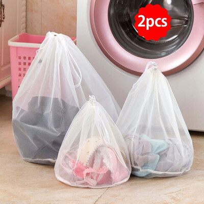 

2PCS Mesh Laundry Bag Reusable Washing Bags for Washing Machine Large Laundry Bags Laundry Net