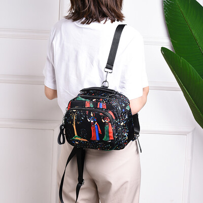 

Womens Canvas Backpack Mini Korean version of nylon Oxford cotton-wrapped womens style