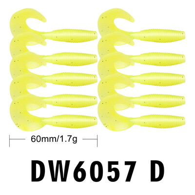 

VISSEN 10Pcslot Fishing Lure 6cm 17g Silicone Wobbler Swimbait Artificial Colorful Silicone Soft Bait Fake Lures Fly Fishing
