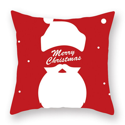 

18X18cm New Christmas Red Plaid Peach Skin Pillow Case Sofa Throw Cushion Cover Home Party Decor Decoration Pillowcase
