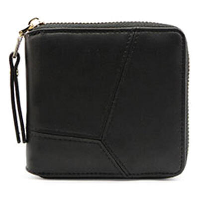 

Simple Square Lady Wallet Short Paragraph Zipper Small Wallet Mini Card Holder Purse