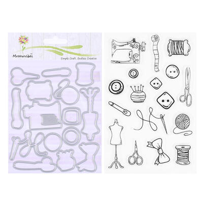 

Sewing Cut Button Pin Coil Scrapbook Stamp DIY Cutting Die Stencil Craft