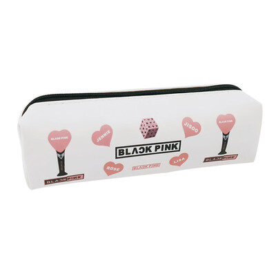 

Pencil Case Blackpink Wanna ONE Waterproof PU-Leather Large Capacity Zippered Stationery Pouch Bag