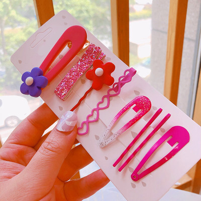 

Child Girl Hair Clip Sweet Cute Flower Practical Hairpin Combination