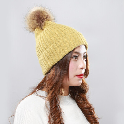 

Tailored Women Warm Crochet Winter Wool Knit Ski Beanie Skull Caps Hat Hairy Bulb