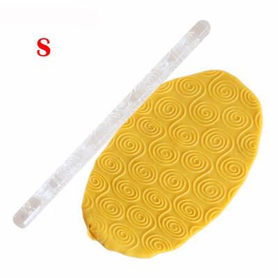 

Siaonvr Embossing Acrylic Rolling Pin Fondant Sugar Craft Cake Baking Decorating Tool
