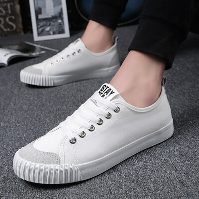 

Autumn new Uzzang flat-soled canvas shoes for men&Korean casual board shoes for students
