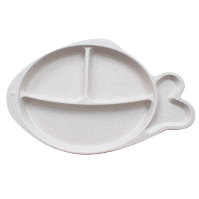 

Creative Fish Shaped Pure Color Wheat Straw Plate Dishes Food Feeding Fruit Snack Tableware Dinnerware For Baby Children