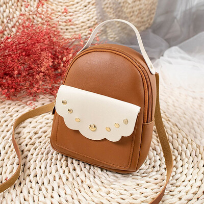 

Tailored Fashion Lady Shoulders Small Backpack Letter Purse Mobile Phone Messenger Bag