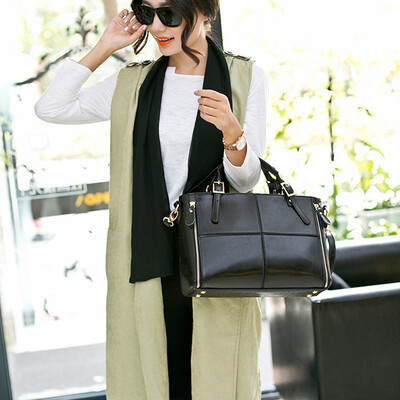 

Tailored Fashion Women Leather Handbag Shoulder Messenger Bag Satchel Tote Bags Black