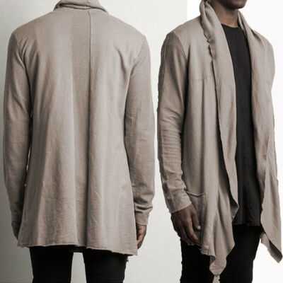 

Trench Coat Fashion Mens Jacket Winter Warm Wool Coat Outwear Long Overcoat