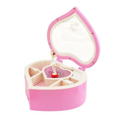 

Romantic Love Heart Ballerina Music Box Jewelry Storage Musical Case Gift