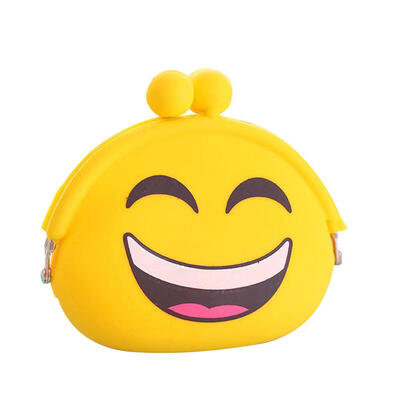 

3D Cartoon Expression Pattern Clutch Cute Women Coin Purse Silicone Wallet