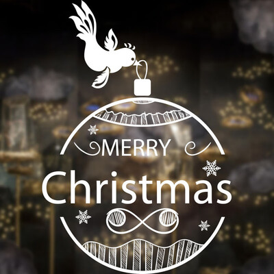 

Tailored Merry Christmas Background Wall Decoration Removable Wall Stickers