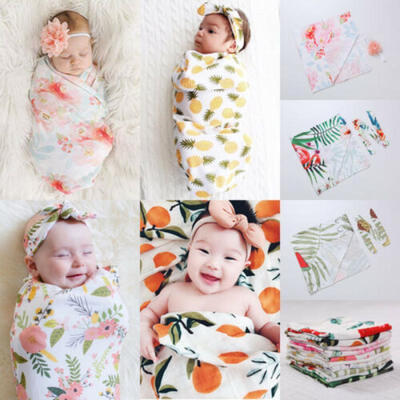 

Newborn Cute Swaddle Blanket Baby Boys Girls Sleeping Bag Wrap Headband Cloth