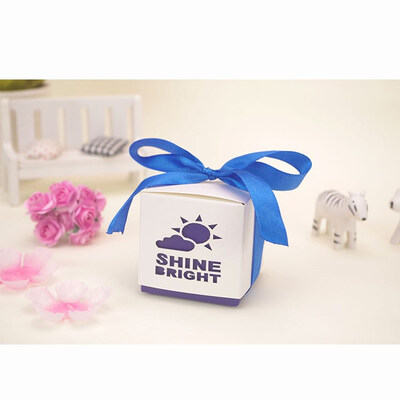 

FUNNYBUNNY 5pcs Baby Shower Ribbon Favour Gift Candy Boxes Wedding Favors&Gifts for Wedding