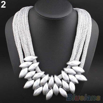 

Womens Ethnic Braided Retro Statement Choker Necklace Collar Pendant Jewelry