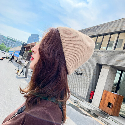 

Empty top woolen hat childrens winter net red personality fashion student Korean version versatile letter new knitting cap