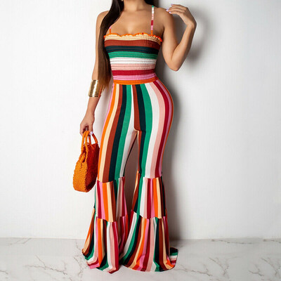 

Sexy Women Clubwear Summer Playsuit Party Jumpsuit Romper Bell-bottom Trousers