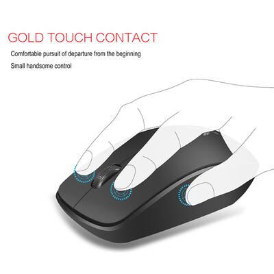 

ZERODATE T16 24G 1600 DPI Wireless Portable Mobile Mouse 3-Button USB Optical Mouse with USB Receiver High-definition Optical Sen