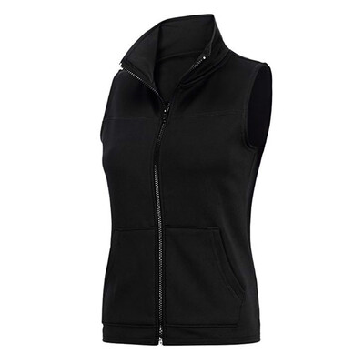 

Toponeto Women Casual Zip Up Front Lightweight Thin Vest Sleeveless Pockets Jacket Coat