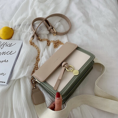 

New small bag handbags new 2019 Korean version of the tide fashion Messenger bag female wild hit color chain small square bag