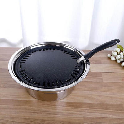 

Greensen Outdoor Barbecue Grill Non-Stick Round Pan BBQ Accessories Tools