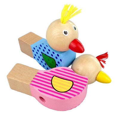

Cartoon Bird Whistle Baby Kids Wooden Musical Instruments Toy Random Color
