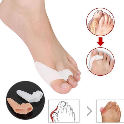 

2pcs Soft Bunion Protector Toe Straightener Toe seperating Toe Gel Separators Eases Foot Pain