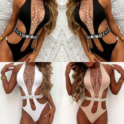 

Womens Bandage Push up Padded Monokini Bikini Set Swimwear Swimsuit Bathing Suit