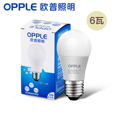 

Op Lighting OPPLE LED Bulb Energy Saving Light Bulb E27 Large Screw Household Commercial High Power Light Source 6 Watt White Light Bulb