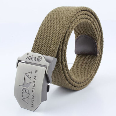 

Trend Canvas Men belt fashion Alloy Automatic buckle Men&Women belt casual sport Canvas weaving Men cowboy pants belt