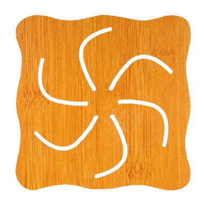 

Heat Insulation Mat Bamboo Wood Insulation Mat Heat Resistant Trivet Mat Hot Pot Holder Cute Table Mat 57"57"018"