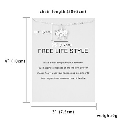 

Rinhoo Birthday Gifts 12 Constellation Zodiac Pendant Necklace With White Card Silver Color Animal Horse Rabbit Choker Necklace
