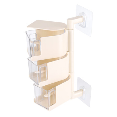 

360 Degree Rotated Seasoning Kitchen Pepper Sugar Jar Spice Rack Food Box StorageWall design Space Saving