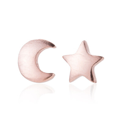 

1 Pair Fashion Irregular Stainless Steel Star Month Stud Earring For Women