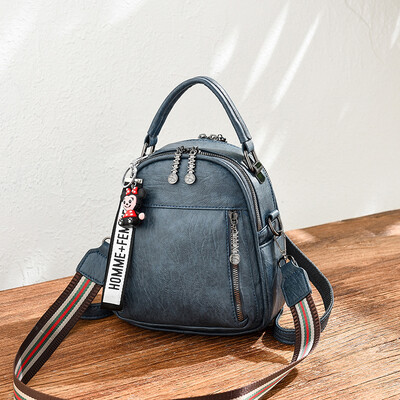 

Multi-functional bag womens summer new small bag leisure multi-purpose backpack texture soft leather Messenger bag shoulder